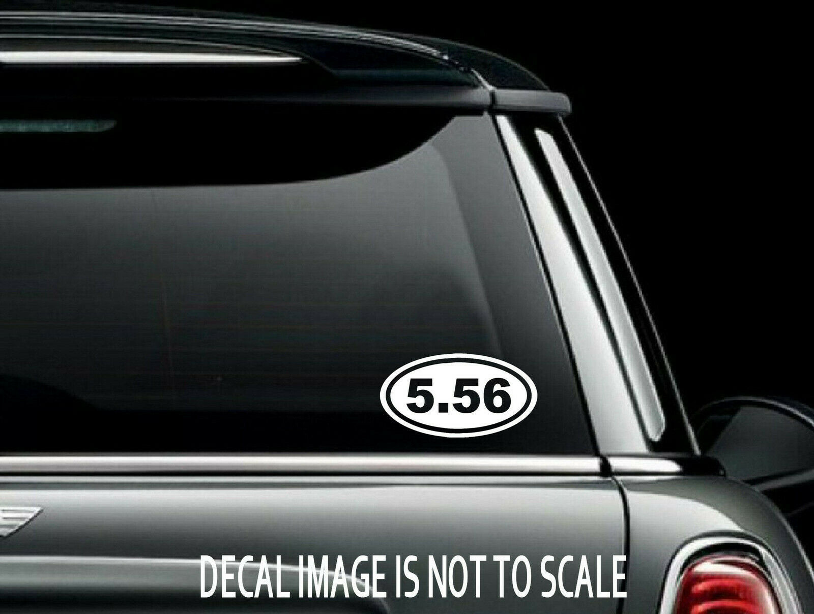 Oval 5.56 AR-15 Ammo Vinyl Car Window Decal Bumper Sticker US Seller - $6.23+
