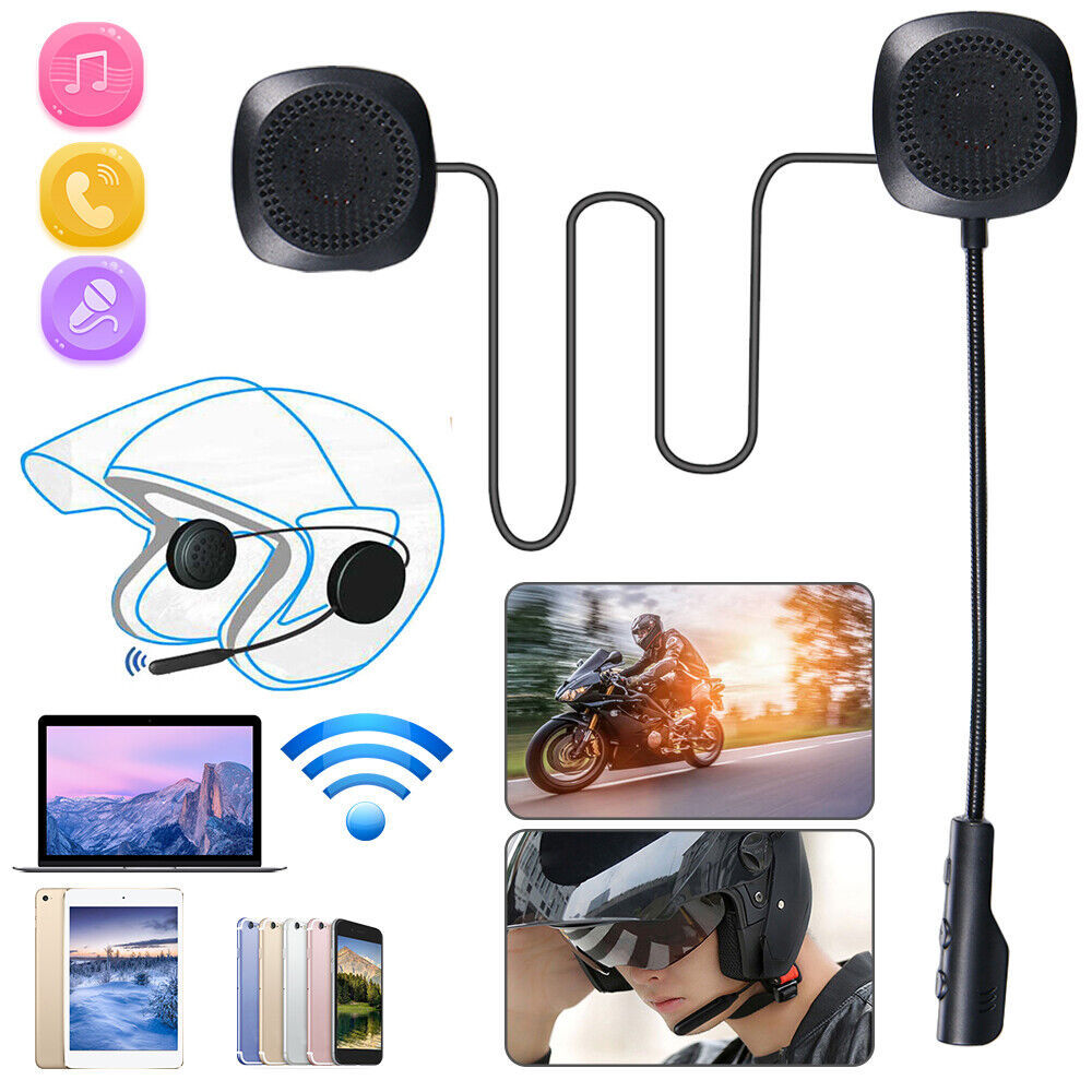 Primary image for Bluetooth 5.0 Helmet Motorcycle Headset Speakers Handsfree W/Mic Rechargeable Us