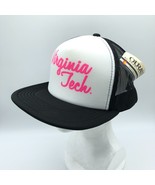 NCAA Virginia Tech Hokies Hat Cap Ouray Black White Pink One Size Snapback - £7.61 GBP