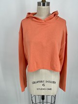 Nike Mama Pullover Hoodie Sz M Coral Pink Cropped Long Sleeve Hood Relaxed - $29.40