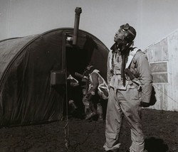 Tuskegee Airman pilot in front of parachute room - New 8x10 World War II... - $8.81