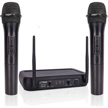 Pyle Channel Microphone System-VHF Fixed Dual Frequency Wireless Set wit... - £61.68 GBP