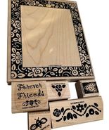 Stampin Up! 2002 Forever Friends Wood-Mounted Rubber Stamp Set With Deco... - €12,37 EUR