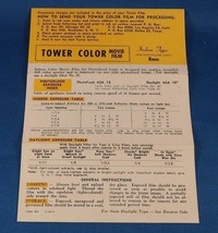 Vintage Tower Color Movie Film Instructions - $29.70