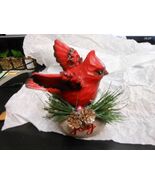 Evergreen &quot;Joy - Cardinal Resting On Stone With Holly&quot; Figurine&quot; 6&quot; NEW - $366.81 MXN