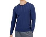 Alfani Men&#39;s Double-Knit Crewneck Sweater Blue Nite-Large - £15.73 GBP