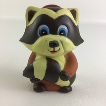 Raccoon 3&quot; Figure Squeak Toy Water Bath Pool Toy Vintage 80s Toys - $31.17 CAD