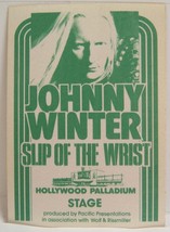 JOHNNY WINTER - VINTAGE ORIGINAL 1976 CONCERT TOUR CLOTH BACKSTAGE PASS - $20.00