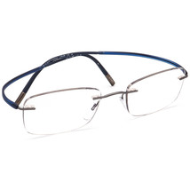 Silhouette Eyeglasses 5523 70 6660 Titan Essence Gunmetal/Blue Rimless 50-19 145 - £141.58 GBP