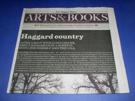 MERLE HAGGARD ARTS &amp; BOOKS NEWSPAPER SUPPLEMENT VINTAGE 2009 - $24.99