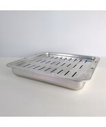 Vintage Aluminum Roasting Broiler Pan 15.5&quot; Square, 2pc Rack &amp; Drip Pan ... - €23,99 EUR