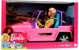 Mattel Barbie 2 Count Dolls &amp; Pink Off Road Vehicle Set Age 3 Years &amp; Up - £70.32 GBP
