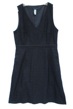 J CREW J.Crew Textured Indigo Cotton Hemp Blend Sleeveless Dress Womens ... - £26.14 GBP