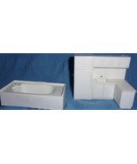 Vintage Dollhouse Furniture Kitchen &amp; Bath Tub - $6.84 CAD