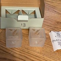 Partylite Square Pair Frosted Votive Candle Holders Set Of 2 P7235 New Open Box - £7.00 GBP