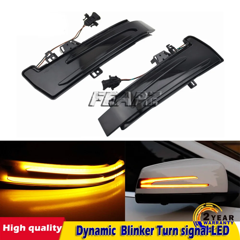 2pcs Dynamic Turn Signal LED Light Side Mirror Indicator For Mercedes Benz W204  - £135.74 GBP
