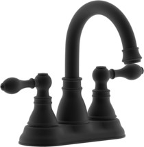 Derengge F-4501-Mt Two Handle Bathroom Sink Faucet With Pop Up, Matte Black - £45.55 GBP