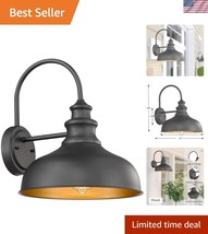 Durable Water-Resistant Outdoor Wall Lantern - Farmhouse &amp; Industrial Style - $69.99
