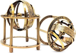 HIGHSTREET NAUTICAL Antique Style Nautical Brass Armillary Sphere World ... - $24.75
