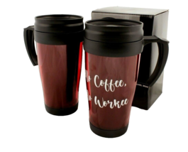 16 Ounce Travel Mug Deep Ruby Fits in Car Cup Holder Personalized For You - £14.27 GBP