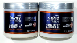 2 Pack Suave Men Leave In Conditioner With Shea Butter &amp; Coconut Oil 13.5 Oz. - £20.33 GBP