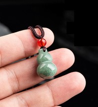Gourd 100％ Grade A Genuine Green Jade Pendant Necklace, Authentic Burma Jadeite - £28.20 GBP