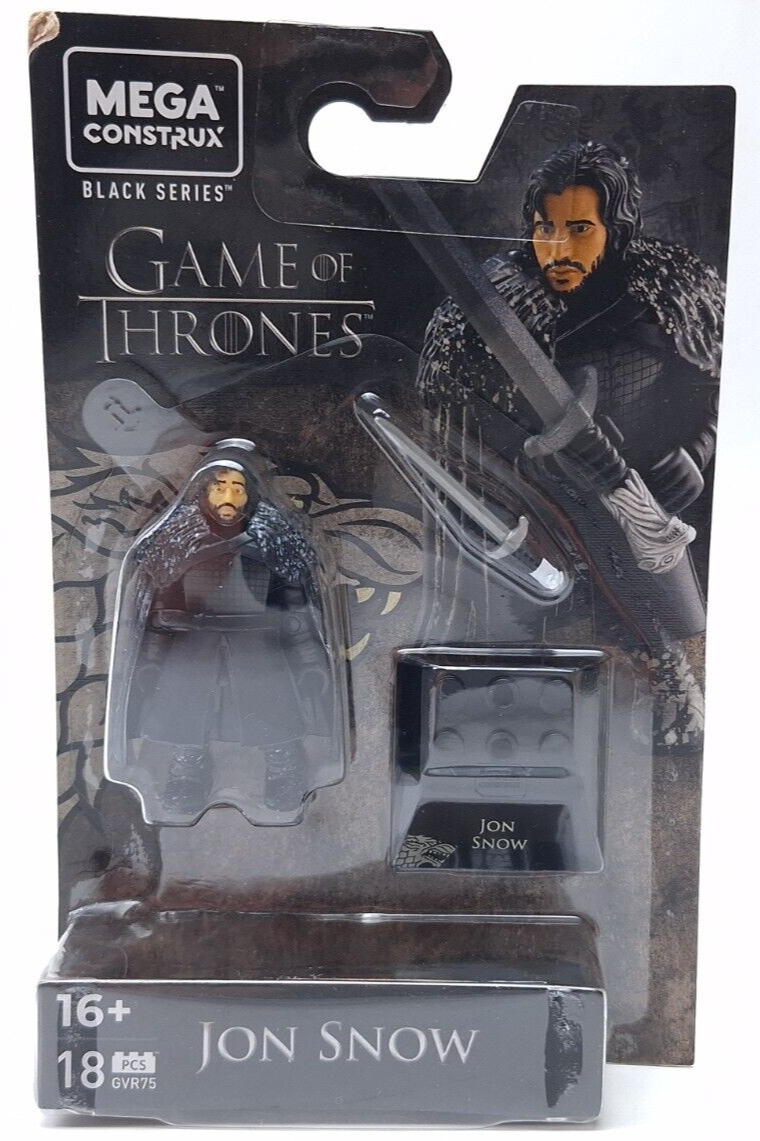 Mega Construx Bloks GAME OF THRONES Jon Snow Black Series: 18pc NEW - $10.11