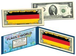 GERMANY - Flags of the World Genuine Legal Tender U.S. $2 Bill Currency - $15.95
