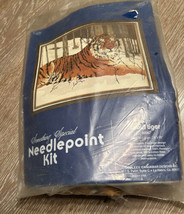 Snow Tiger Needlepoint Kit Something Special #30067 USA 24&quot; x 18&quot; VTG 1980 - £31.13 GBP
