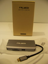 FALWEDI USB C HUB 10-IN-1 ETHERNET HDMI VGA 3 USB 3.0 SD/TF Card Reader + - £35.88 GBP