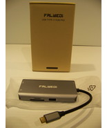 FALWEDI USB C HUB 10-IN-1 ETHERNET HDMI VGA 3 USB 3.0 SD/TF Card Reader + - £35.27 GBP
