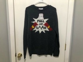 NWT Seasons Greetings Ugly Christmas Sweater &quot;Pull My Cracker&quot; SZ Large - $14.84
