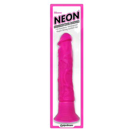 Primary image for Pipedream Neon Silicone Wall Banger Vibrating Dildo With Suction Cup Pink