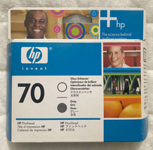 HP 70 Gloss Enhancer &amp; Gray Printhead C9410A Design Jet Z2100 Z3200 Z520... - £33.30 GBP