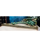 Medieval Celtic Green Dragon Roaring Incense Burner Holder Decorative Fi... - $418.67 MXN