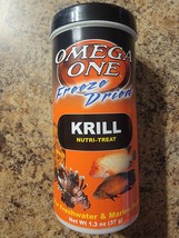 New Omega One Freeze Dried Krill Nutri-Treat Freshwater &amp; Marine Fish 1.3 Oz NIP - £8.61 GBP