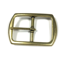 Vintage Replacement Belt Buckle Fits 1.2&quot; Simple Basic Brass 2A - £8.78 GBP