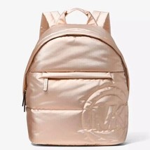 Michael Kors Rae Medium Quilted Nylon Rose Gold Backpack 35F1G5RB6M  $36... - $117.79