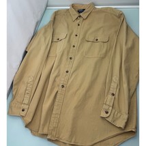 Polo Ralph Lauren Whitfeild Men Shirt Tan Long Sleeve Button Up Outdoors XXL 2XL - £23.52 GBP