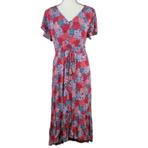 Knox Rose High Low Midi Dress Womens Size L Ditsy Floral Boho Cottagecore Prarie - £21.53 GBP