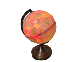 Vintage 3 Way Light Up 12&quot; Touch Lamp World Globe Underwriter Laboratories 12&quot;T - £19.42 GBP