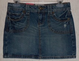 Nwt Womens / Juniors So Brand Distressed Blue J EAN Mini Skirt Size 3 - £14.63 GBP
