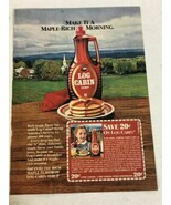 1992 Log Cabin Syrup With Coupon Vintage Print Ad Advertisement  pa31 - $152.96 MXN