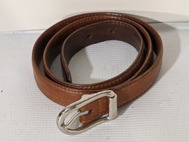 Coach Ceinture Femme M Selle Marron Cuir Vachette Boucle Argent 8509 USA - $23.90