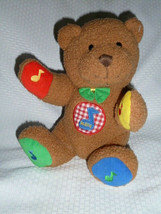 EDEN vintage brown plush musical bear Learning Curve plays 5 songs 9&quot; - £31.74 GBP