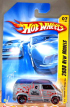 2008 Hot Wheels #7 New Models 7/40 CUSTOM &#39;77 DODGE VAN Gray Variation w/BlkOH5s - £8.66 GBP