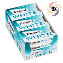 Full Box 9x Packs Trident White Wintergreen Chewing Gum ( 16 Pieces Per Pack ) - £16.71 GBP