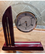 Stuart Austin Quartz Rosewood Arched Desk Clock Art Deco Style Appreciat... - $19.79