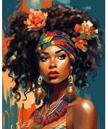 African American with Traditional Headscarf Oil Painting Paint by Number... - $579.93 MXN
