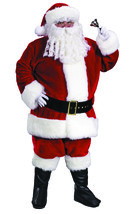 Fun World Costumes Men&#39;s Adult Regency Plush Santa Suit, Red/White, Standard 40- - £230.89 GBP